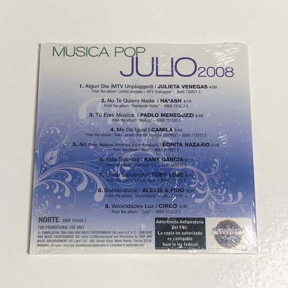 Rare! CD Musica Pop Julio 2008 - Picture 2 of 2